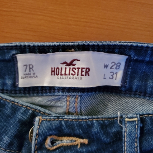 Hollister Distressed Blue Skinny Jeans - Picture 5 of 6